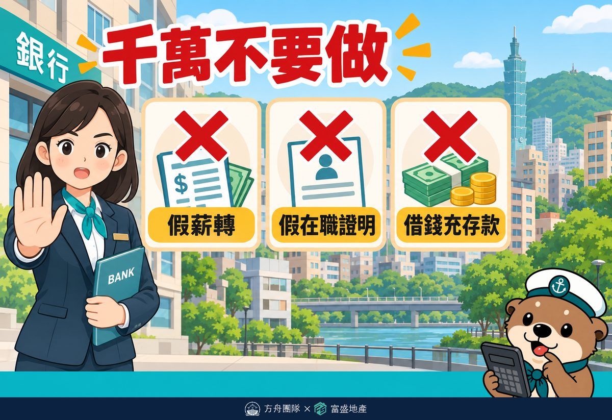 千萬不要做的三件事：假薪轉、假在職證明、借錢充存款