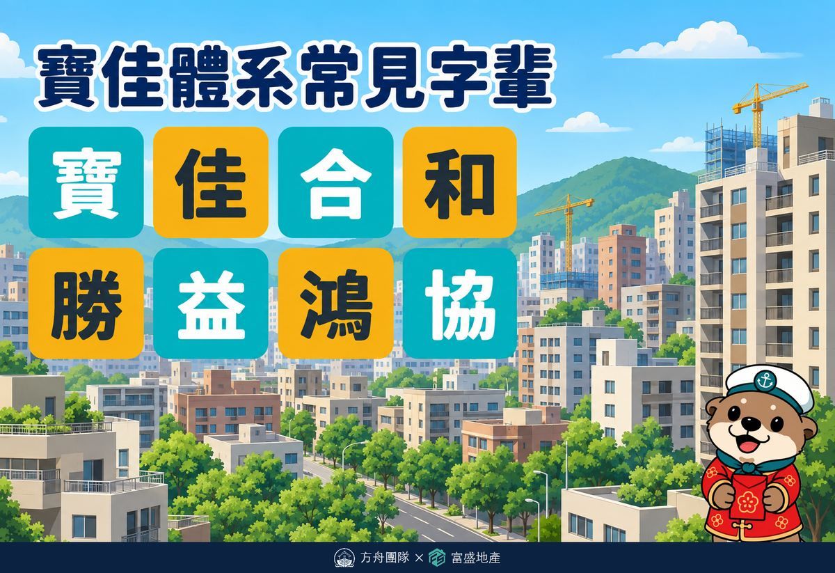 寶佳體系常見字輩對照圖：寶、佳、合、和、勝、益、鴻、協八個字輩