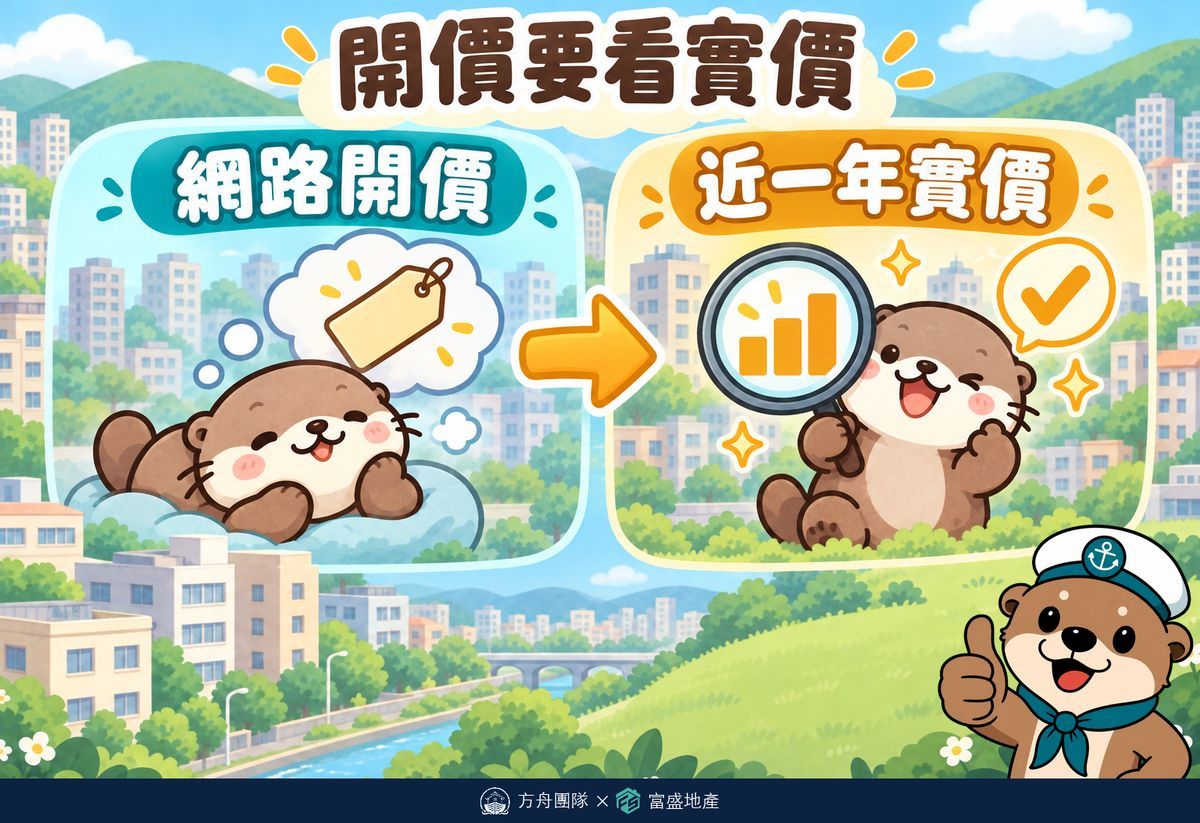 開價要看實價：網路開價只是屋主期待，要以同社區近一年實價為準