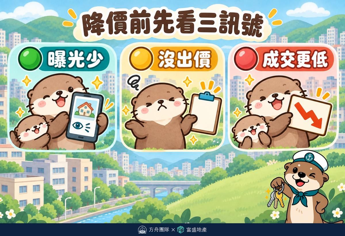 降價前先看三訊號：曝光少、沒出價、同社區成交更低