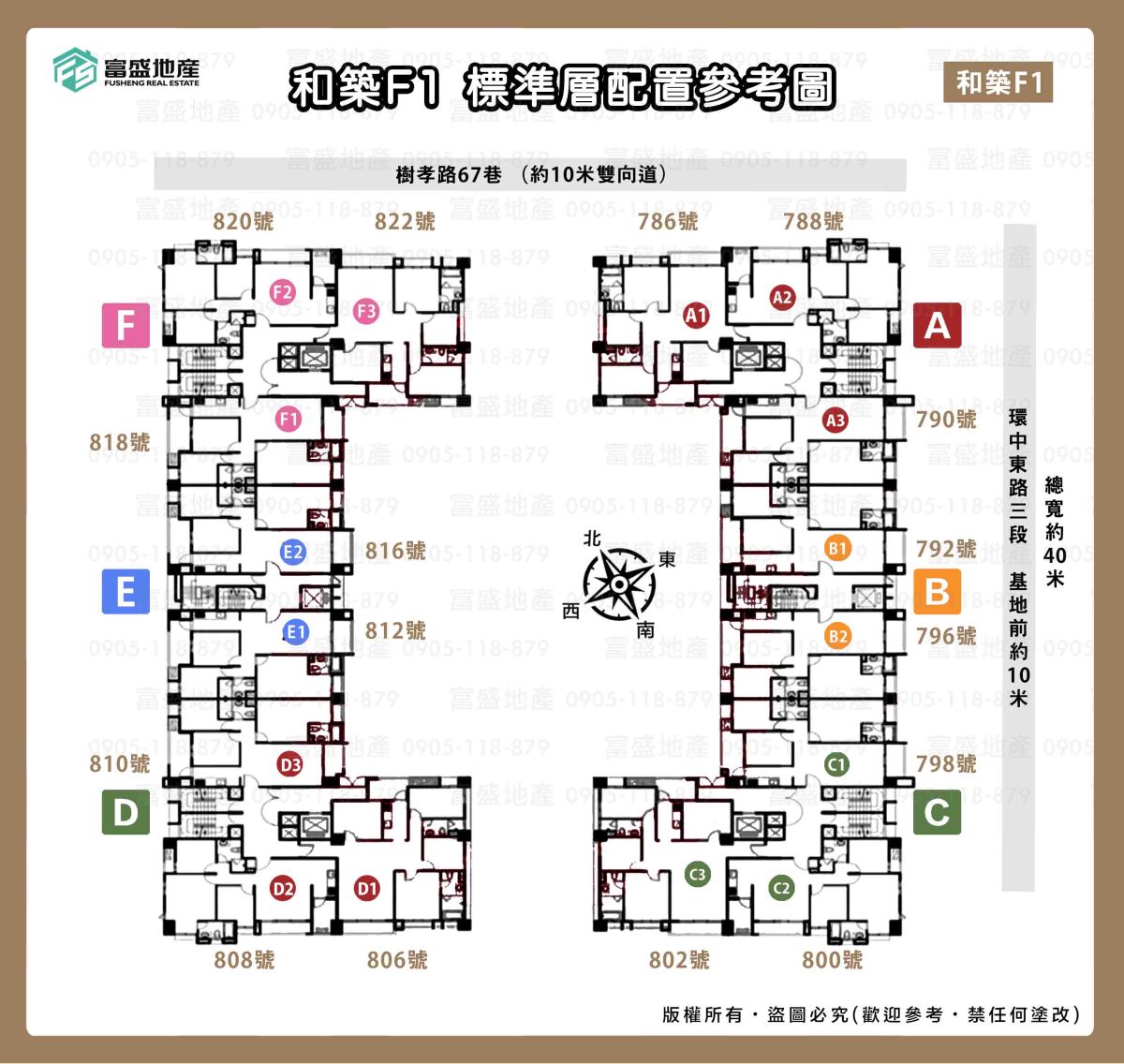 和築F1 標準層平面配置參考