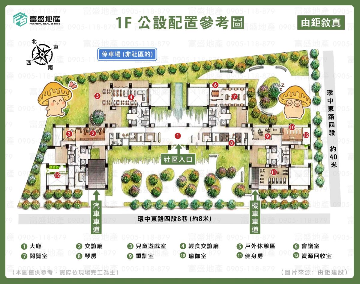 由鉅敘真 社區公設圖｜新光重劃區建案