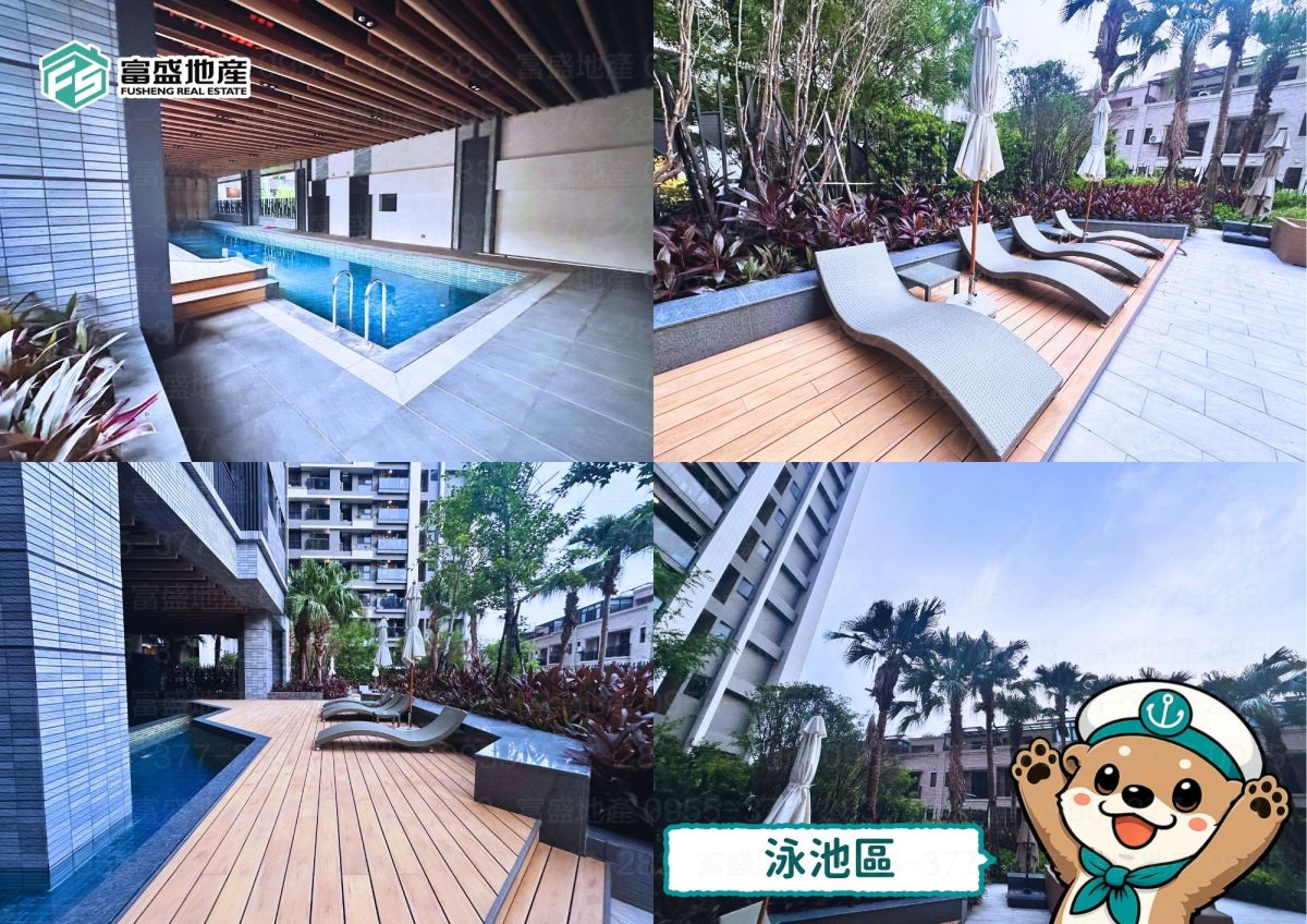 御閑之森 社區公設圖｜挑高門廳 泳池區
