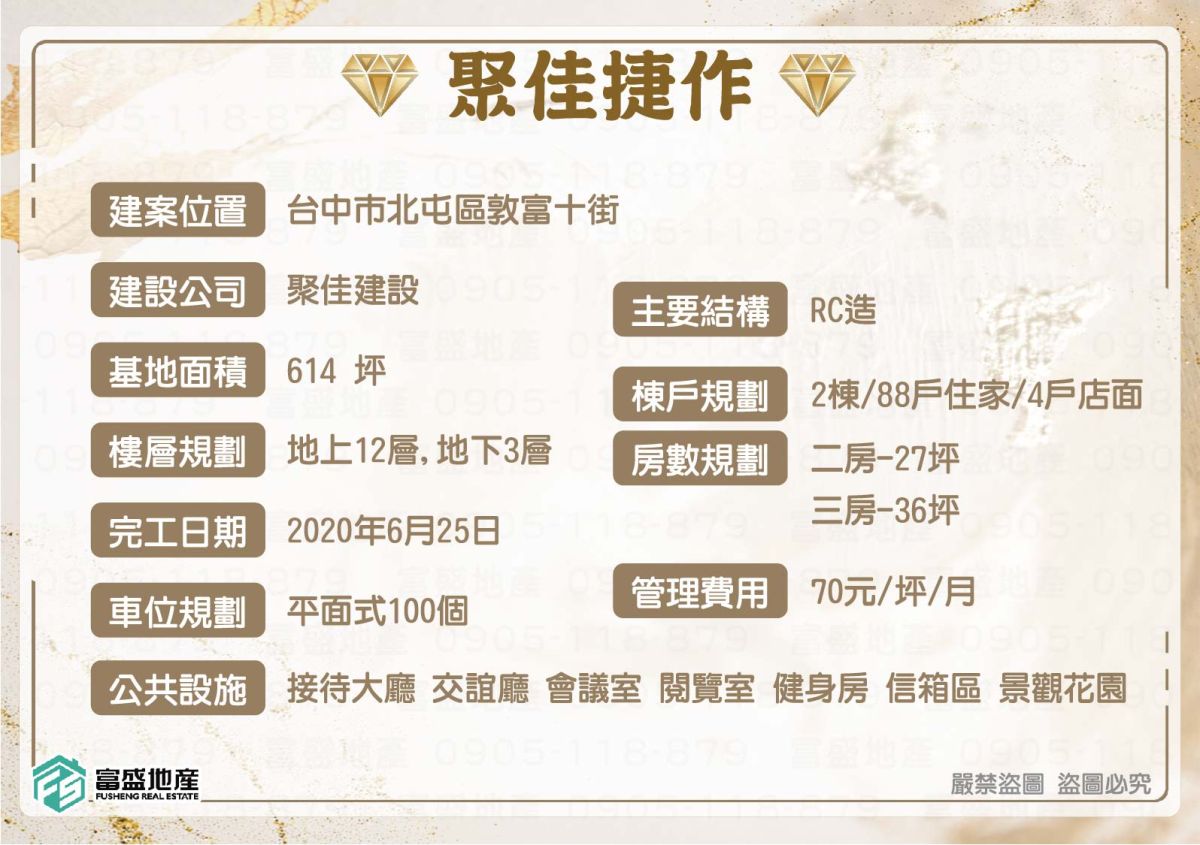 聚佳捷作 建案基本資料圖卡