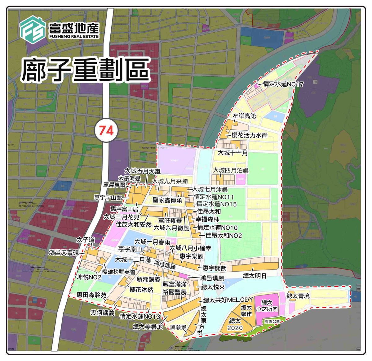 廍子段重劃區｜大城十月蜂收生活圈